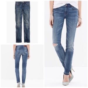 Madewell  Alley Raw Hems Distressed Straight Jeans​​​​​